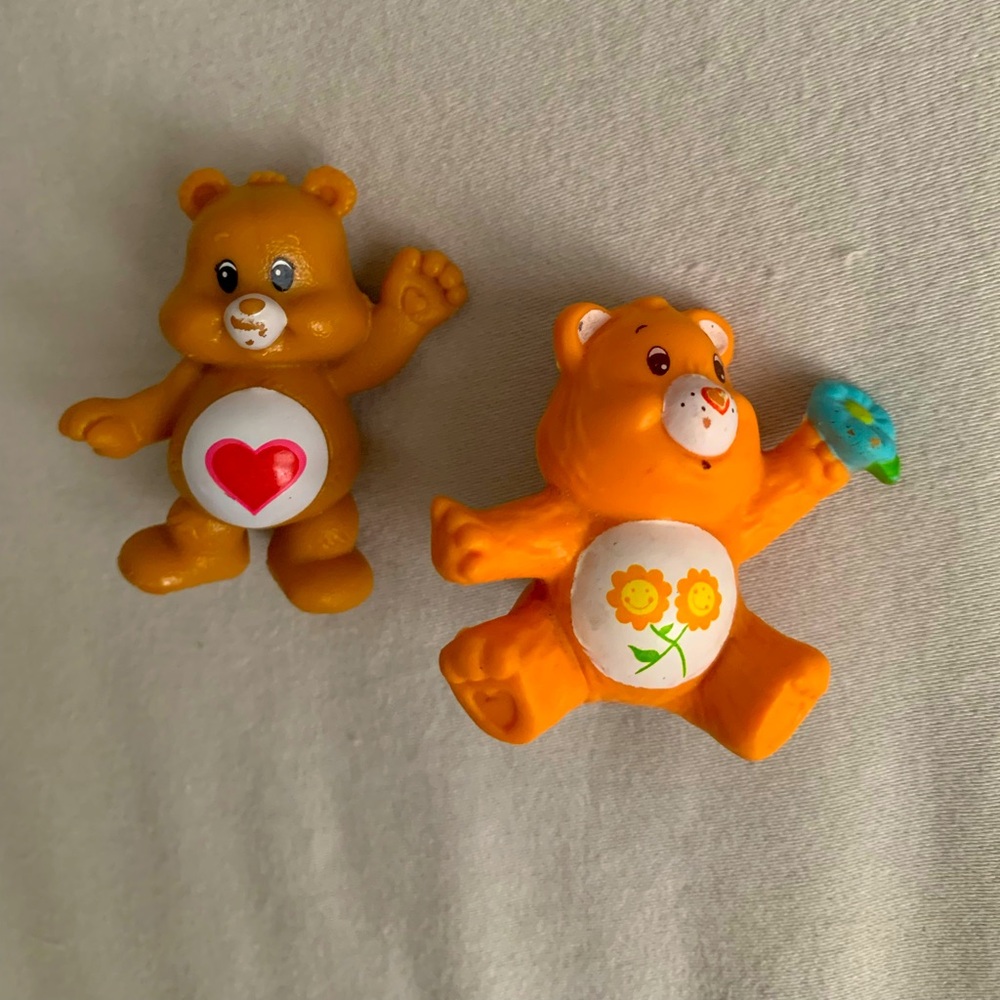 4 Vintage toys- see pics-Care Bear, Tasmanian devil, California raisin figurines